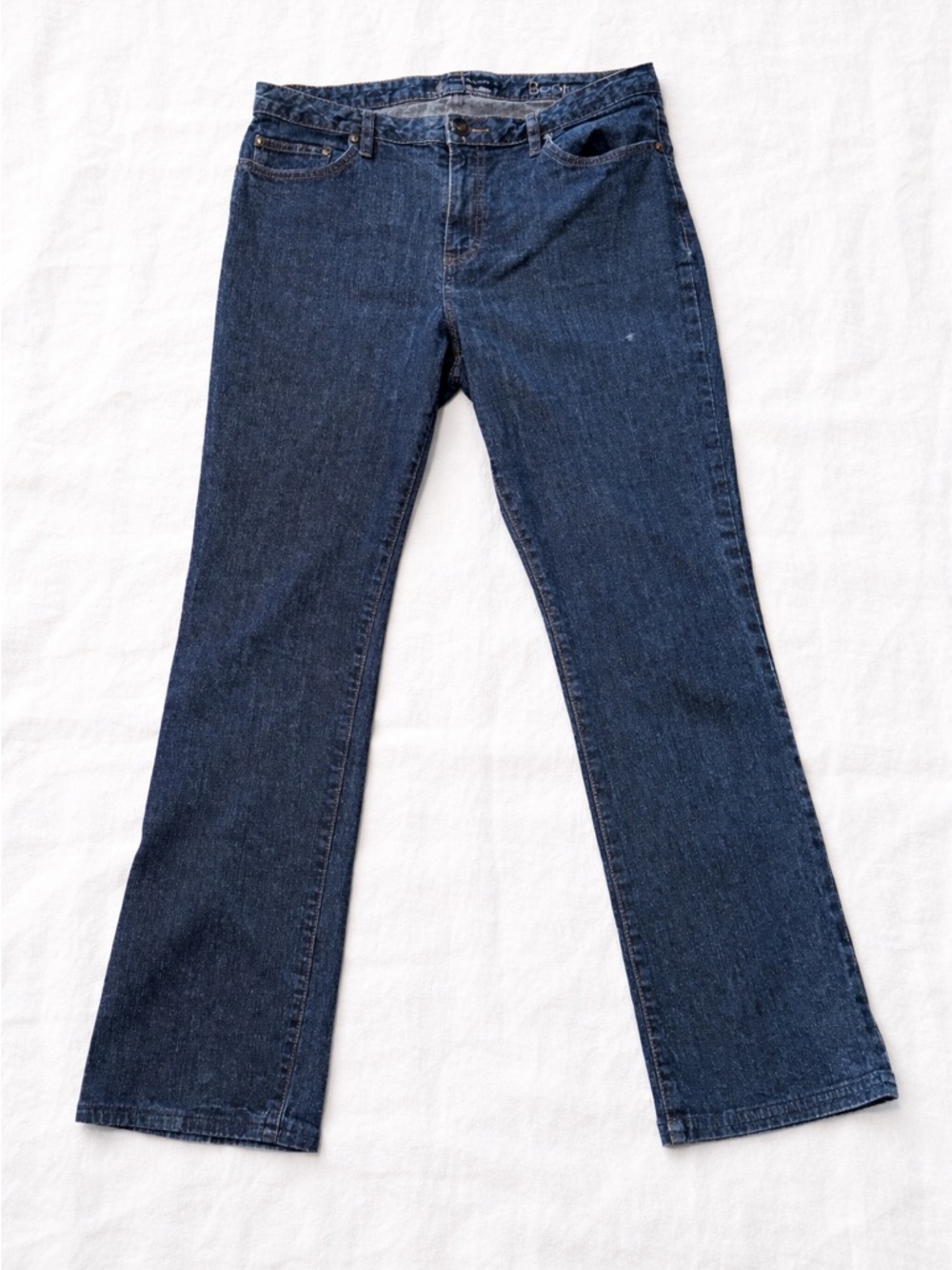Calvin Klein Bootcut Women’s Dark Blue Denim Jeans - Classic Straight Leg